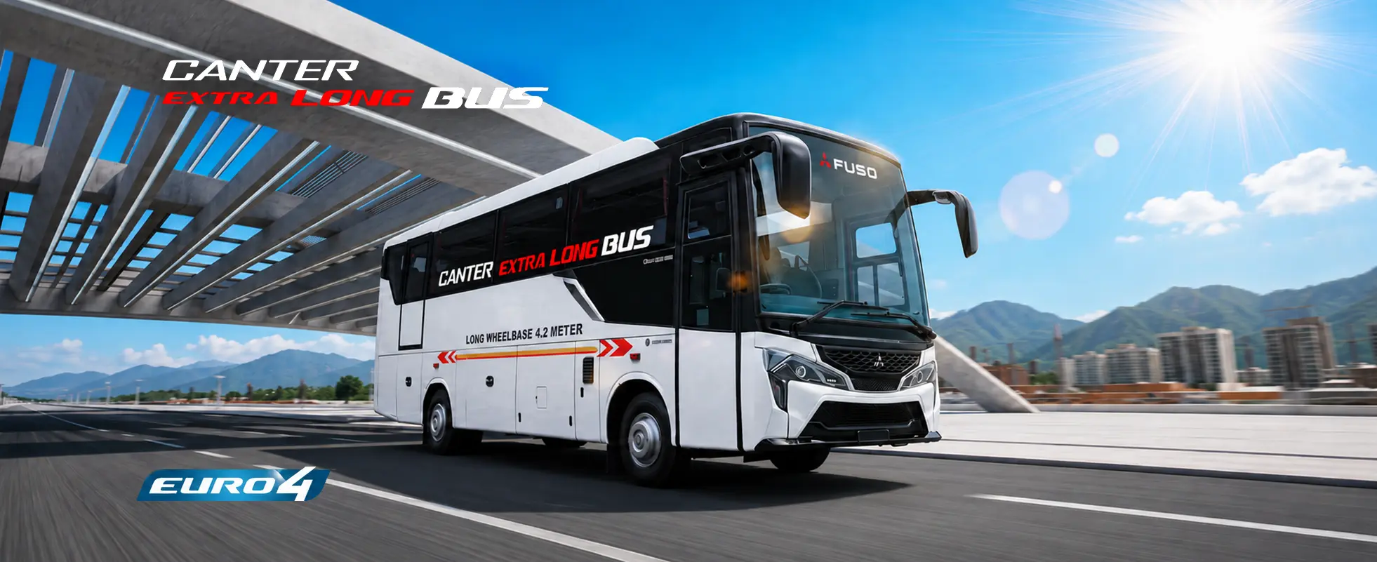Banner Canter Extra Long Bus